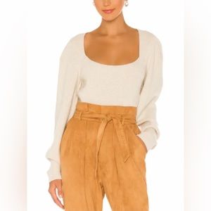 Free People Saffron Top Size XL Oatmeal New